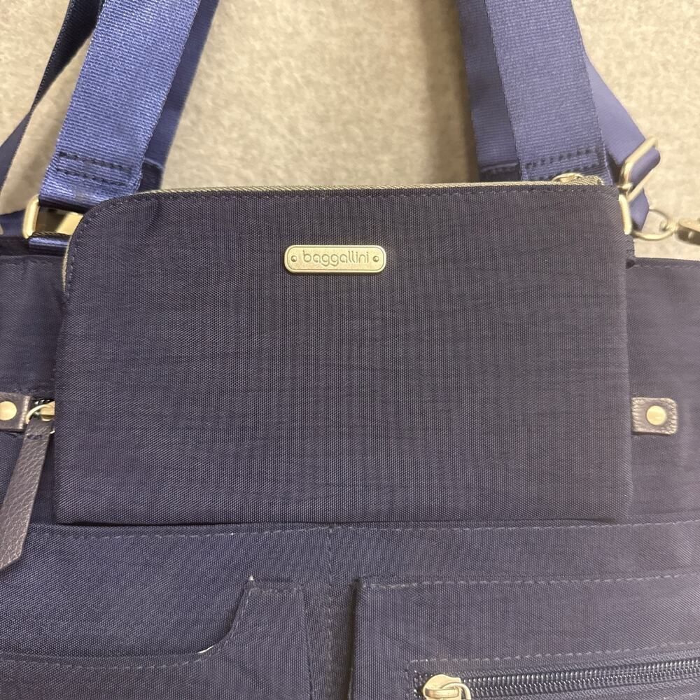 Baggallini Any Day Navy Blue Travel Tote Bag w/ RFID Phone Wristlet NEW NWT - Picture 6 of 14